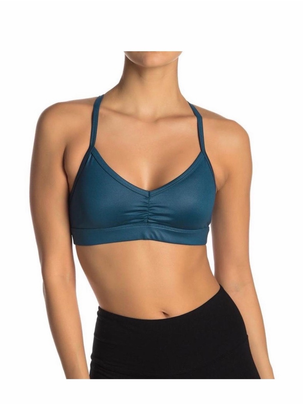 ALO Yoga Teal Strappy Sports Bralette
